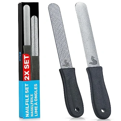 Abbildung von BluePet 2x Krallenfeile Nagelfeile zur Entfernung scharfer Kanten &amp; optimalen Krallenpflege für Hunde, Katzen Kleintiere I Als Ergänzung zu Krallenschere Krallenschleifer (2er Set grob + fein)