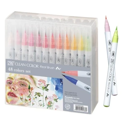 Abbildung von Zig Clean Color Pensel Pen med 48 stk. ass. farver