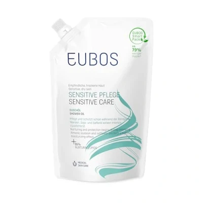 Abbildung von Eubos Sensitive Pflege DUSCHÖL, NACHFÜLLBEUTEL Handpeeling, Damen, Größe: 400 ml, Transparent
