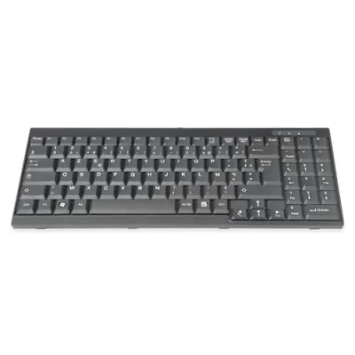 Abbildung von DIGITUS Tastatur für LCD KVM Konsolen von DIGITUS, Türkisches Layout, QWERTY, USB, Schwarz