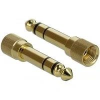 Abbildung von DeLock Adapter 6,5mm Klinkenst.&gt;3,5mm Klinkenbu.3pin 2 Stück