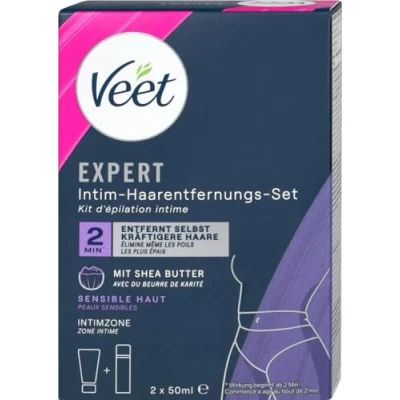 Abbildung von Veet Enthaarungscreme EXPERT Intim Haarentfernungs Set Creme + Multi Benefit Schaum, Doppelpack 2 x 50ml, St.