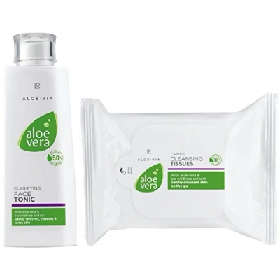 Abbildung von LR Aloe VIA Vera Gesichtspflege Set (200 ml Gesichtswasser &amp; 25 Stk Reinigungstücher)
