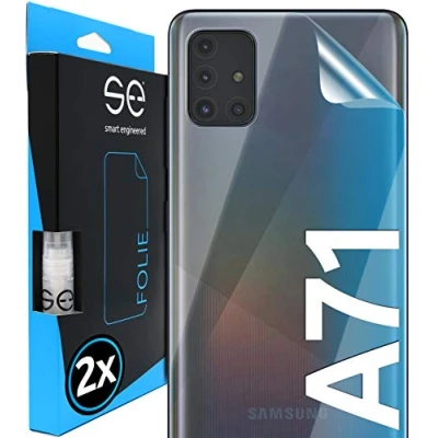 Abbildung von smart engineered [2 Stück] 3D Schutzfolien für die Rückseite kompatibel mit Samsung Galaxy A71, transparenter, selbstheilender Schutz vor Schmutz und Kratzern, Backcover, kein Schutzglas