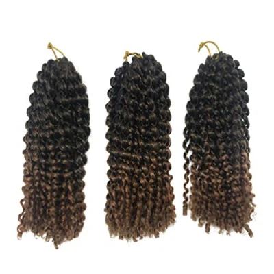 Abbildung von Coolbers 3 Pieces 8 Inch Marley Braids Crochet Hair Extensions Synthetic Malibob (8 Inch, 1B/30)