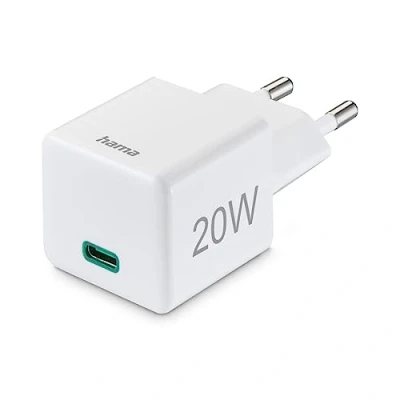 Abbildung von Hama Schnellladegerät, USB C, PD Qualcomm®, Mini Ladegerät, 20 W, Weiß Schnelllade Gerät