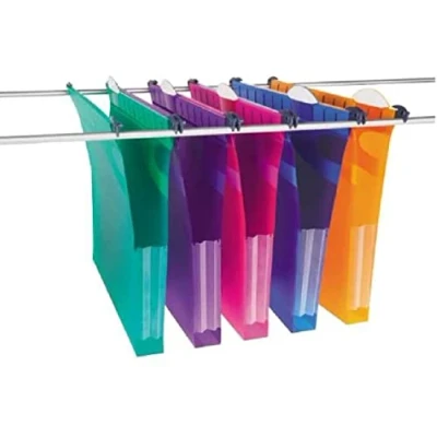 Abbildung von Rexel Multifile Extra 2102573 10er Pack Hängemappen A4 mit V Boden 30 mm in verschiedenen Farben, Polypropylen