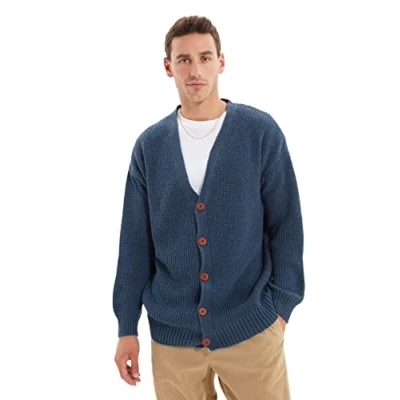 Abbildung von Trendyol Herren Gerade Lange Ärmel Regulär Strickjacke