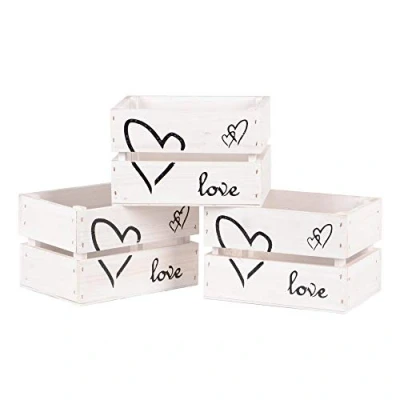 Abbildung von UNUS HOME Dekokiste Holzkiste Love 3er Set