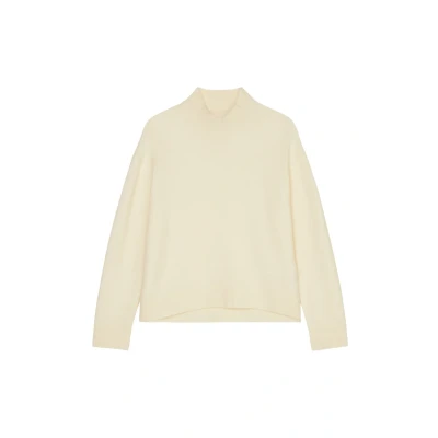 Abbildung von Marc O&#039;Polo Denim MOCK NECK Strickpullover, Damen, Größe: XS, Offwhite melange