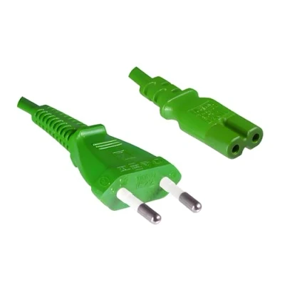 Abbildung von DINIC Stromkabel, Netzkabel Euro Stecker auf C7 2 pin 8 (1,80m, 1 Stück, grün)