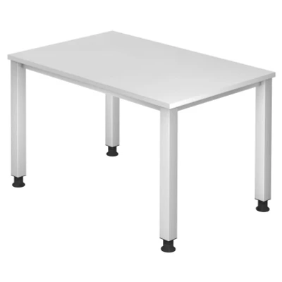 Abbildung von HAMMERBACHER höhenverstellbarer Schreibtisch VQS12/W/S weiß