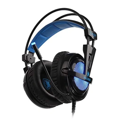 Abbildung von Locust Plus PC Gaming Headset SA 904 Virtual 7.1 Surround Sound und RGB Licht auf Ohrmuscheln