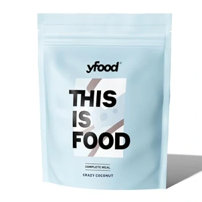 Abbildung von yfood Pulver Crazy Coconut, Leckere Trinkmahlzeit für unterwegs, THIS IS FOOD Pulver, 25g Protein, 26 Vitamine und Mineralstoffe, Geschmack Kokosnuss (1,0 kg, Coconut)