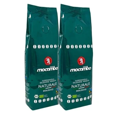Abbildung von Drago Mocambo Naturale Biologico Selezione Arabica, 250g ganze Bohne, 2er Pack