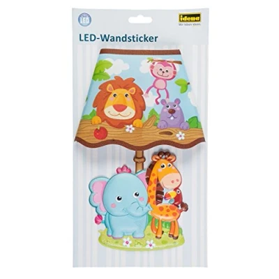 Abbildung von Idena Wandsticker 31253 LED Lampe Wildtiere, mit Lichtsensor, ca.