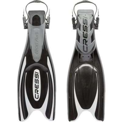 Abbildung von Cressi Herren BF205538 Flossen Frog Plus, schwarz/silber, 35/38 EU(Label: XS/S)