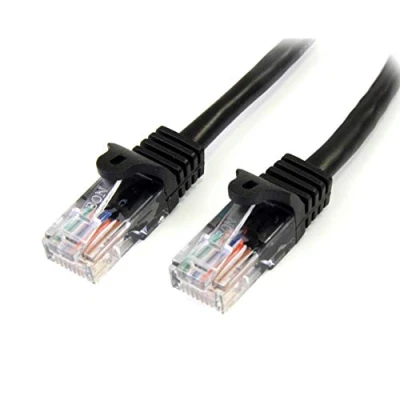 Abbildung von StarTech.com 2m Cat5e RJ45 UTP Netzwerkkabel Snagless, Cat 5e Patchkabel, Schwarz, Stecker /