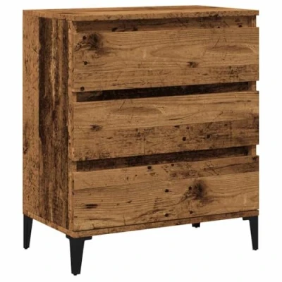 Abbildung von vidaXL Sideboard Altholz Optik 60x35x70 cm Holzwerkstoff, Schrank, Highboard, Home Organizer, Lagerschrank, Beistellschrank, Wohnzimmerschrank