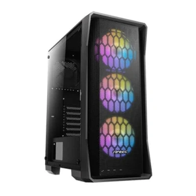Abbildung von Antec AX20 MATX Gaming Gehäuse, 2 x USB 2.0, ohne FTE, Schwarz, RGB