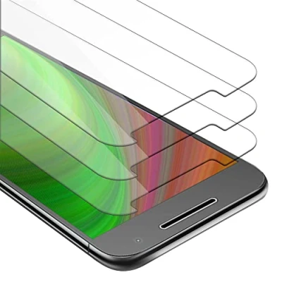 Abbildung von Cadorabo 3x Panzer Schutz Glas für Motorola MOTO G4 / PLUS 3 Stück Schutzfolie in Ultra Klar Hüllen freundlich Gehärtetes (Tempered) Dipslayschutz Folie 9H Härte Anti Kratzer