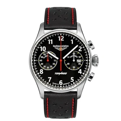 Abbildung von Bauhaus 2770 02 Herrenuhr Aviation CT BHA Tornado Chronograph Schwarz/Rot