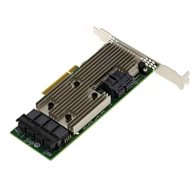 Abbildung von KALEA INFORMATIQUE PCIe 3.0 SAS 12GB Controller Karte mit 24 internen Ports. OEM Modell 9305 24i.