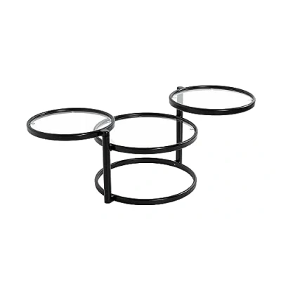 Abbildung von HAKU Möbel Couchtisch schwarz, Metall, Sicherheitsglas Maße: B 58 140 cm x H 43 T 50 cm, Style: Modern