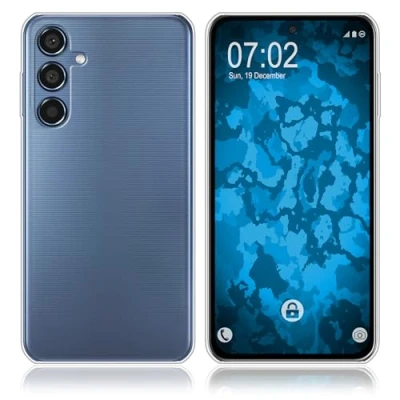 Abbildung von PhoneNatic Case kompatibel mit Samsung Galaxy M35 in transparent Silikon Hülle Cover