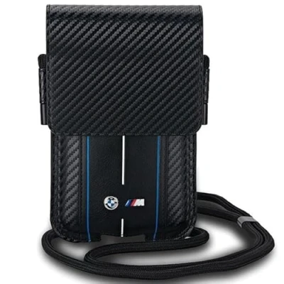 Abbildung von CG MOBILE BMW Tasche BMPSP15XMSCAKL Wallet Bag Schwarz Carbon Blue Stripes