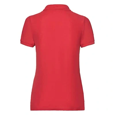 Abbildung von Fruit Of The Loom Womens Lady Fit 65/35 Kurzarm Poloshirt (Rot)