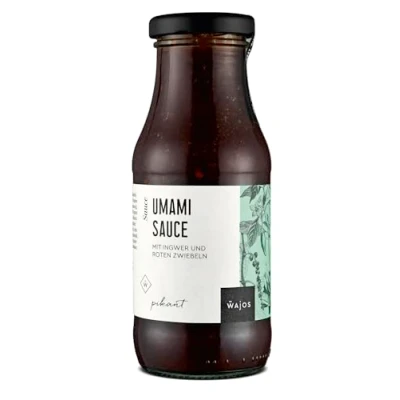 Abbildung von Wajos Umami Sauce 245ml Pikante Gourmet Soße mit Ingwer und roten Zwiebeln