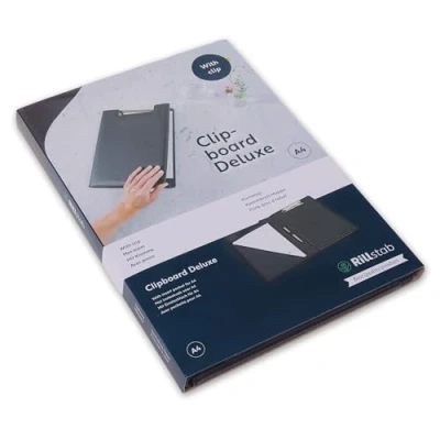 Abbildung von rillstab 98850 Klemmbrett Mappe, DIN A4, Kunstleder, schwarz