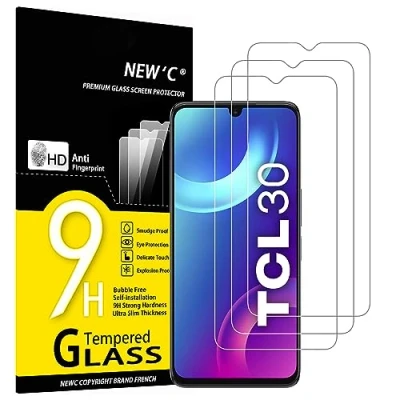 Abbildung von NEW&#039;C 3 Stück, Panzer Schutz Glas für TCL 30 5G/TCL 30/TCL Plus, Frei von Kratzern, 9H Härte, HD Displayschutzfolie, 0.33mm Ultra klar, Ultrabeständig