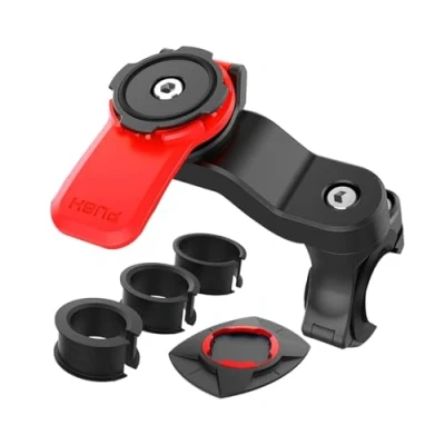 Abbildung von Taomeng Motorrad Lenkerhalterung, universelle Fahrradhalterung für Fahrrad und Motorrad, Handyhalterung MTB, abnehmbar &amp; universell, um 360 drehbar