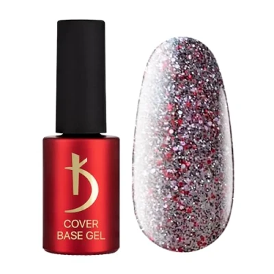 Abbildung von Unterlack Base Coat Cover Gel Transparent 7ml Crystal Drops Reflective Flakes Soak Off UV LED Nagellack Nägel Basislack mit Reflektierend Flocken Flasche Lack