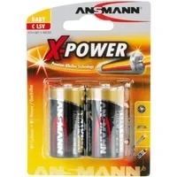 Abbildung von Ansmann X Power Alkaline Batterie Baby C LR14 Longlife Alkalibatterie für extrem hohen Strombedarf (2er Pack), Schwarz, 2 Stück