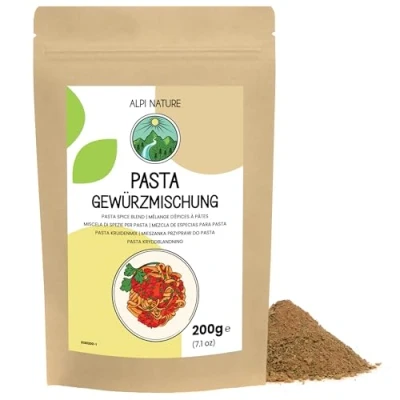 Abbildung von Pasta Gewürz 200g von Alpi Nature, Spaghetti Gewürz, Gewürzmischung, italienische Kräuter Gewürze für Sauce und Spezialitäten