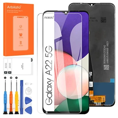 Abbildung von Bildschirm für Samsung Galaxy A22 5G Ersatz A226 LCD SM A226B, A226L Touch Display Digitizer Montage Reparaturteile (schwarz)