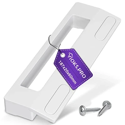 Abbildung von Vioks.pro Kühlschrank Griff Universal 187 mm für 90 172 Absand Gefrierschrank &amp; Set Türgriff mit 2 Schrauben