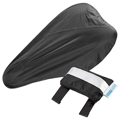 Abbildung von EAZY CASE Sattelbezug Universal Regenschutz für Sattel, Fahrradsattel Regenüberzug Regenabdeckung wasserabweisend Schwarz