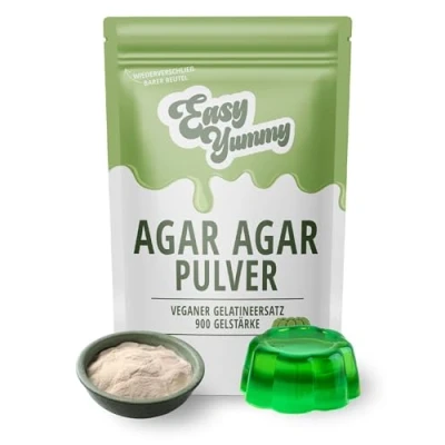 Abbildung von Easy Yummy Agar Pulver, Veganes Gelatinepulver, 100% Halal Gelatinepulver (250g)