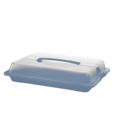 Abbildung von ROTHO Kuchentransportbox Partybutler Medium John horizon blue blau Kuchen Pizza Muffin Box, Kunststoff