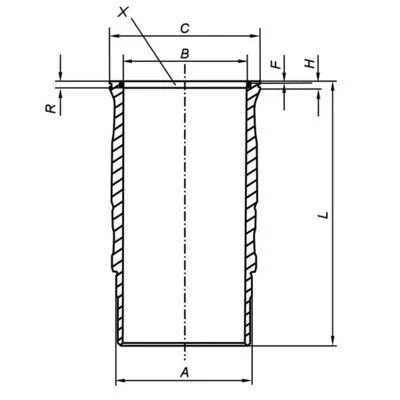 Abbildung von MAHLE ORIGINAL 061 LW 00120 001 Zylinderlaufbuchse
