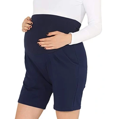 Abbildung von Be Mammy Damen Umstandshorts BE20 234(Marineblau, XL)