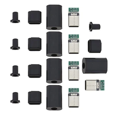 Abbildung von Create idea USB C Stecker 5 Set, DIY Ersatz, 24pin 3.1 Typ C, OTG Host, 5.1k Widerstand, Elektrozubehör, Schwarz