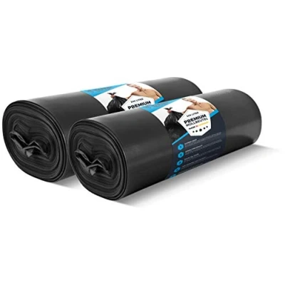 Abbildung von Müllsäcke 240 Liter 70 μ Premium Schwerlast XL für Industrie Extrem reißfest Rolle Sack schwarz Beutel Mülltonne Abfallsäcke (20 2 Rollen)