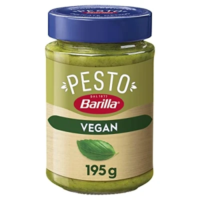 Abbildung von Barilla Pesto Basilico Vegan 12x195g Glutenfreie Italienische Pasta Sauce mit Basilikum und Cashewnüssen, vegetarische Nudel Soße, grünes