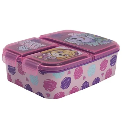 Abbildung von Paw Patrol SKYE Everest MIT 3 FÄCHERN Brotdose für Kinder, Größe: One Size, Lila