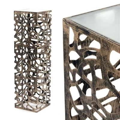 Abbildung von DESIGN DELIGHTS Dekosäule DEKO SÄULE &quot;ENZA GRANDE&quot;, 100 cm, antik silber, Dekofigur aus Metall